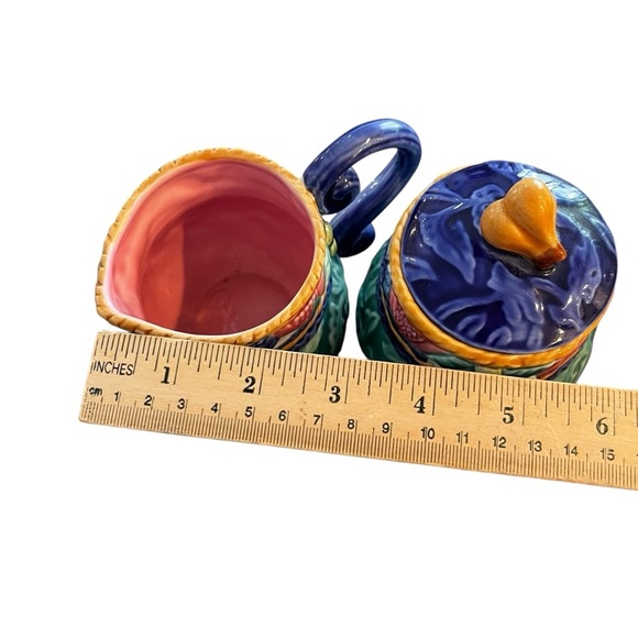 Fitz & Floyd Tuscany Fields Cream And Lidded Sugar Set 1995 Scarce Rare - Picture 9 of 10